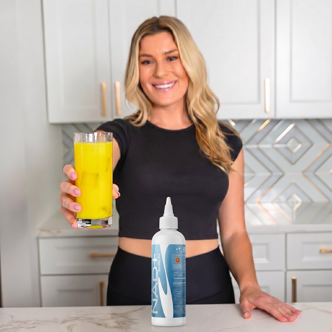 Drink the NAD+ serum mixed with water