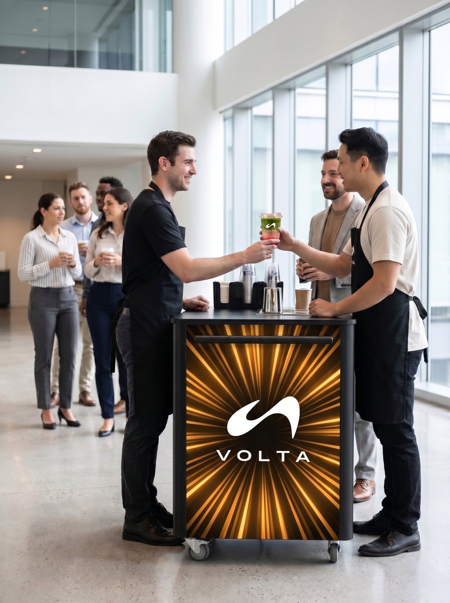 Volta cart serving a corporate event