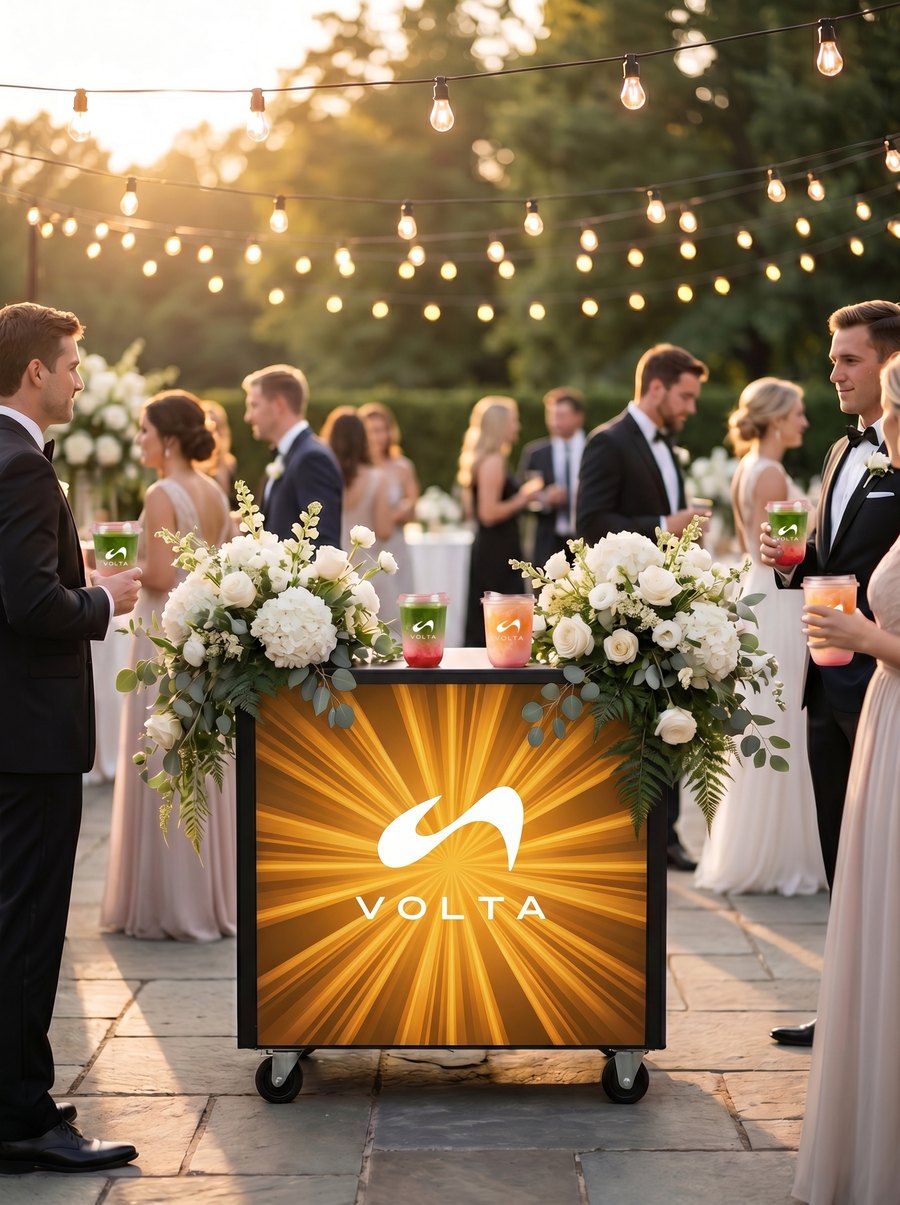 Volta cart at a wedding reception
